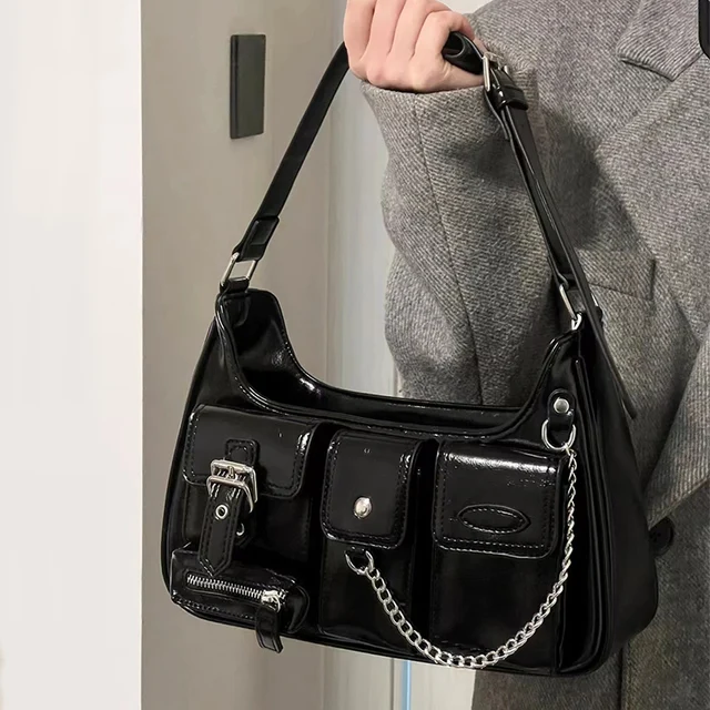 SSKHE Sac à Bandoulière En Cuir Vintage,Retro Shoulder Bag,Armpit