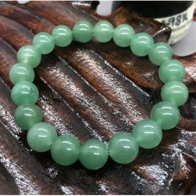 

Women Men's Natural Gemstone Stone Green Aventurine Cuff Charm Bangle Bracelet
