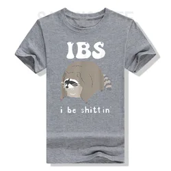 I Be Shittin' - Funny Raccoon T - Shirt with Humorous IBS Graphic - M (GRAY)