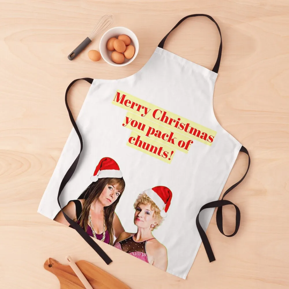 

Kath and Kim Christmas - Merry Christmas you pack of chunts Apron Aprons For Women Aprons For Women Kitchen Waterproof Apron