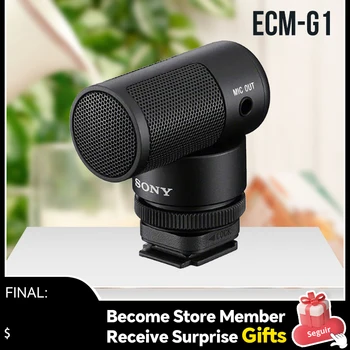 소니 ECM-G1 오리지널 컴팩트 및 컴팩트 건 마이크, 대형 라디오 유닛, 명확한 보컬 녹음 핫 슈 연결