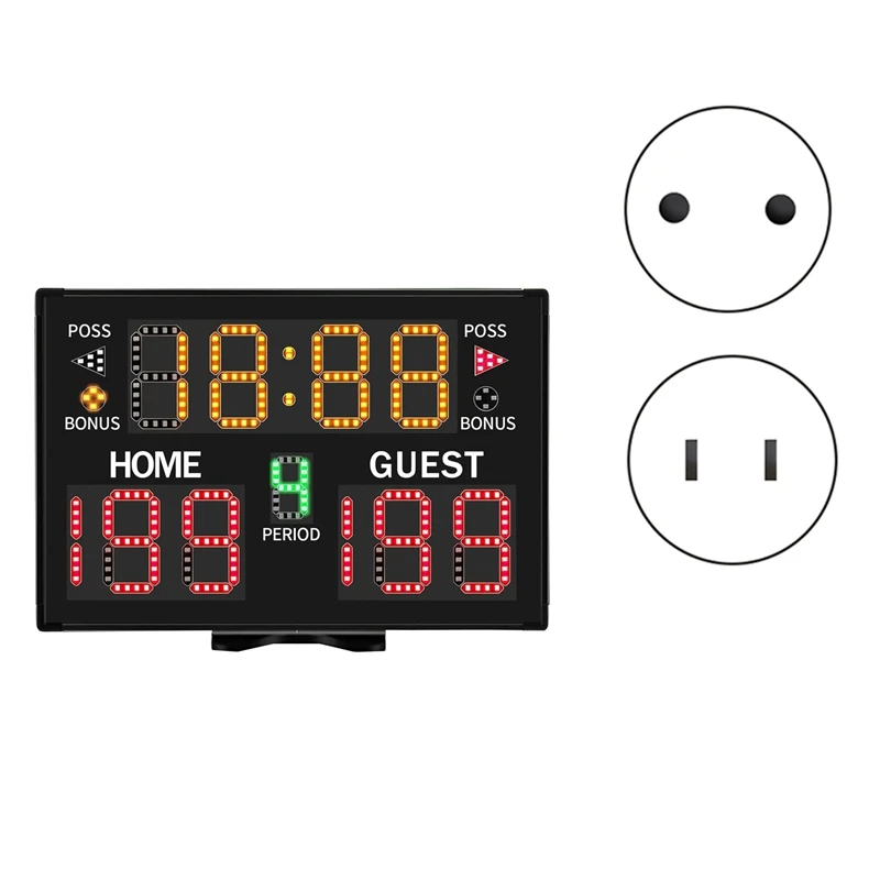 

NEW-Electronic Basketball Scoreboard, Portable Digital Scoreboard With Remote For Multisports Indoor Outdoor