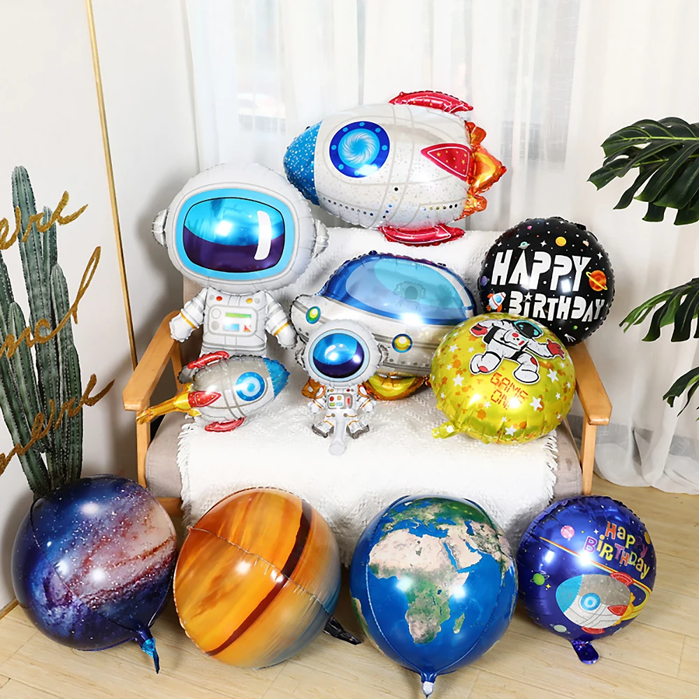 

Astronaut Foil Balloon Rocket Planet Balloons Spaceman Ballon Kids Boy Astronaut Birthday Party Decor Outer Space Party Supplies