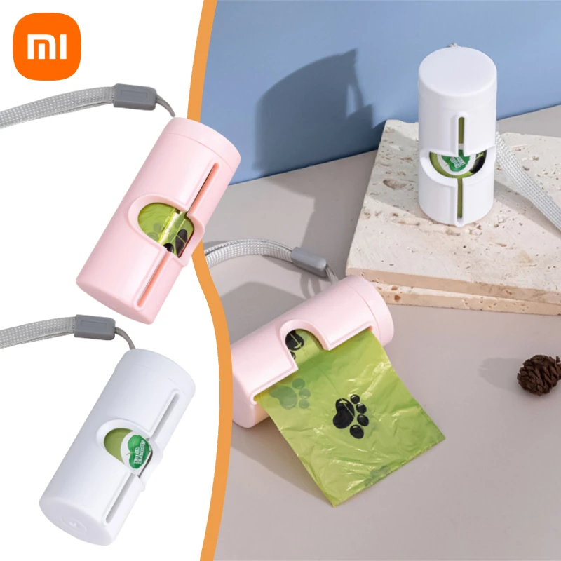 Xiaomi Pet Puppy Cat Pick Up Poop Bag Dispenser Portatile Dog Poop Waste Bag Holder Outdoor Pets Supplies Sacchetti Della Spazzatura Organizer