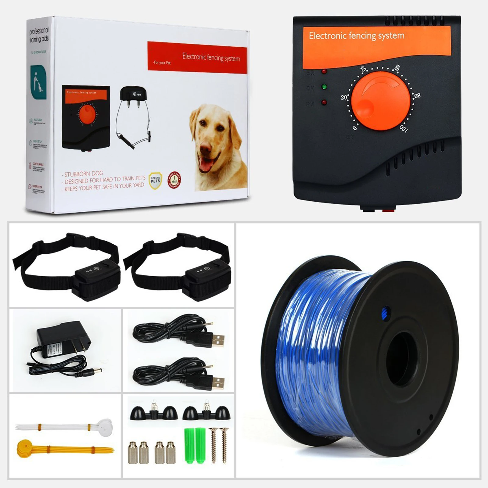 

Pet Electric Fence System Dog Training Collar Pet Acoustic Shock Collar Electronic Fencing Dog Accessories Waterproof