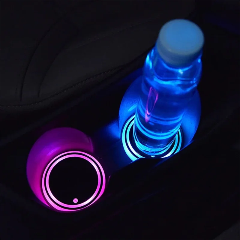 Sughug 4 Pezzi Luci Led Interne per Auto, Accessori per Interni Auto, Luce Touch a Led 7 Colori