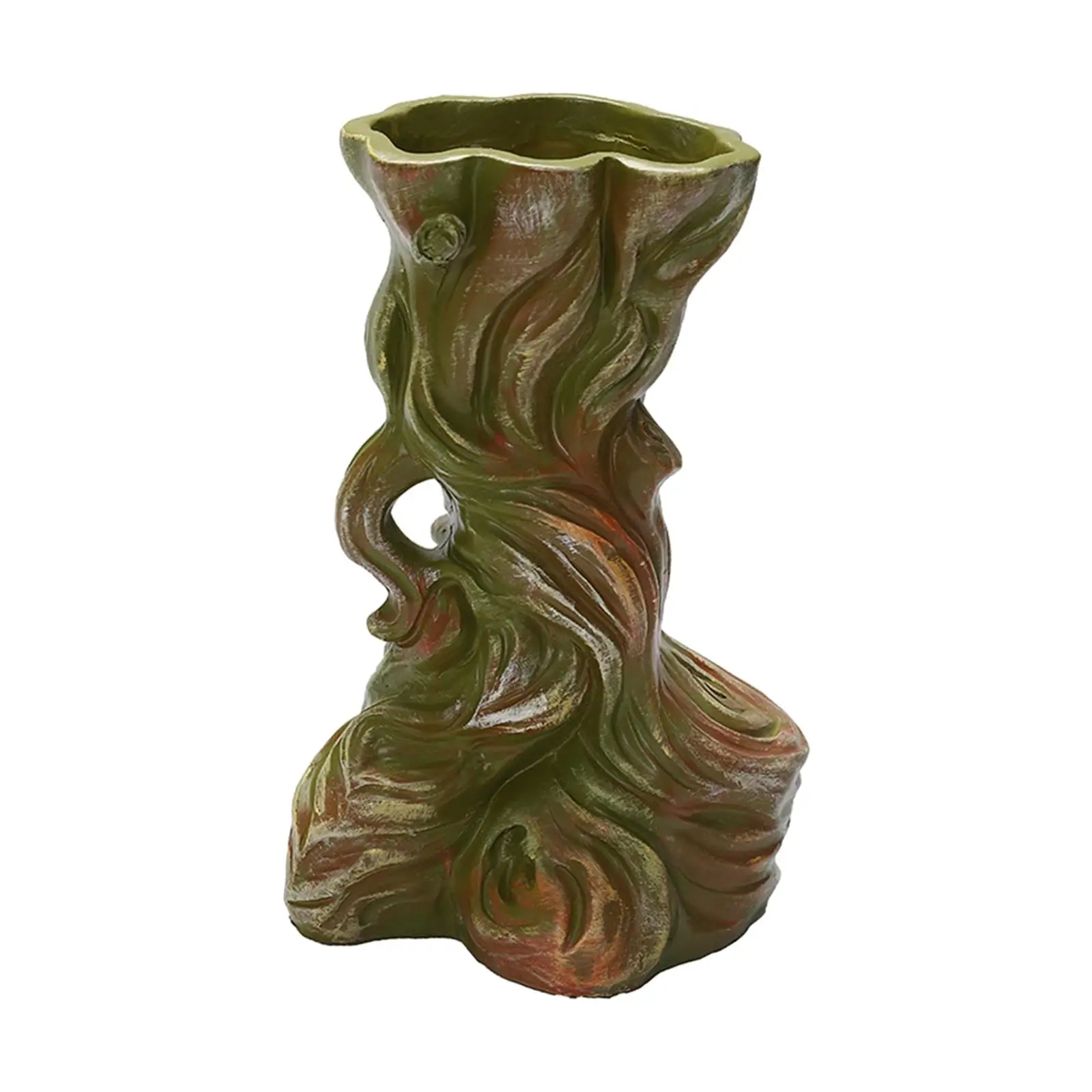 

Stump Sculpture Vase Decorative Flower Arrangement Pot Vases Container Lawn Cabinet Tabletop Ornament
