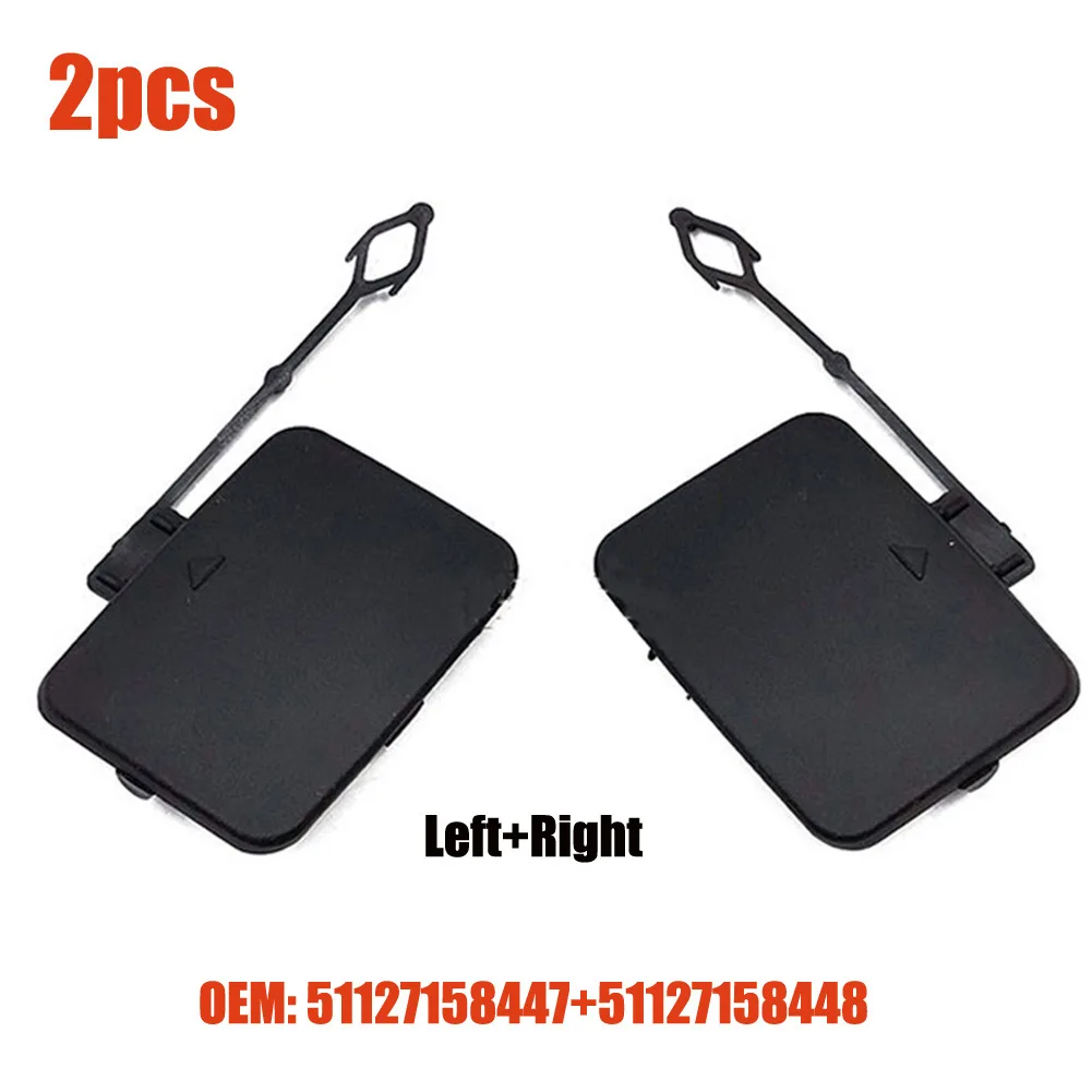 Car Tow Hook Cover 1pcs Suitable For BMW E70 Left And Right Side Hook Cover Rear Bumper Trailer Cover Left 51127158447 + Right 51127158448 car tow hook cover