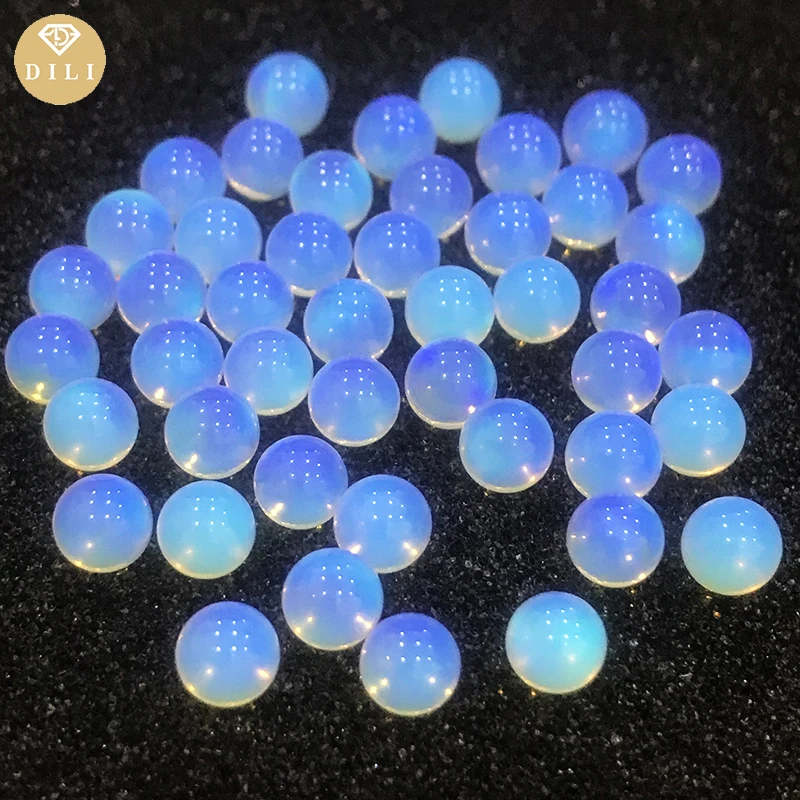OLP300 Blue Fire 3mm~10mm Lab Created Ball Cut Aurora Opal Beads, Nebula Sphere Opal Oparex