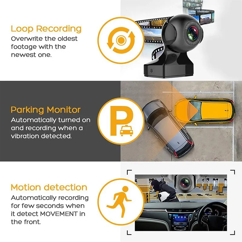 Mini Car Dvr 1080P Dash Cam for Car Video Recorder 170 Degrees Usb/wifi Dashcam Motion Detection Dvr G-Sensor Car Camera 5