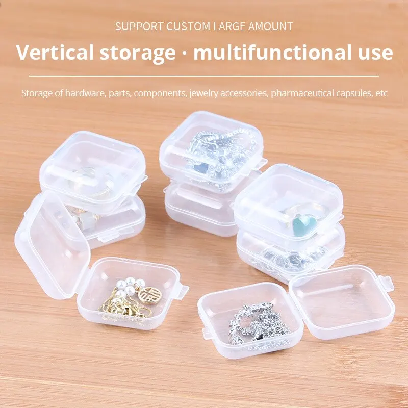 4/24pcs Mini Plastic Storage Containers Box Portable Pill Medicine Holder  Storage Organizer Jewelry Packaging for Earrings Rings - AliExpress