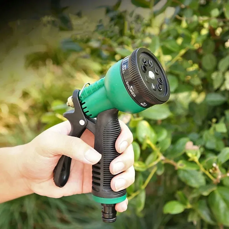 High Pressure Garden Water Gun Hose Nozzle 8 Mode Car Washing Yard Water Sprayer Irrigation Pipe Tube Nozzle Sprinkle Tools water gun nozzle