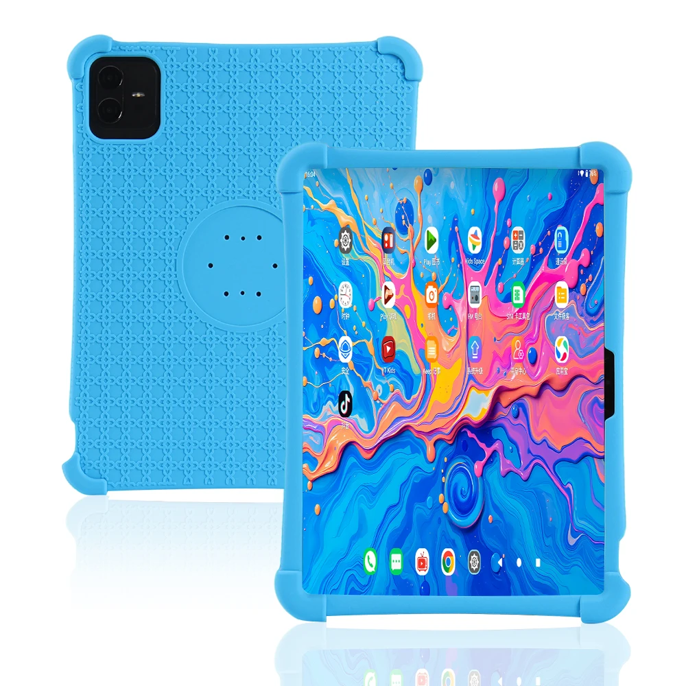Enhanced Silicone Protective Case for Tablets - Quad Corner Protection, Anti-Fall, Lightweight Design