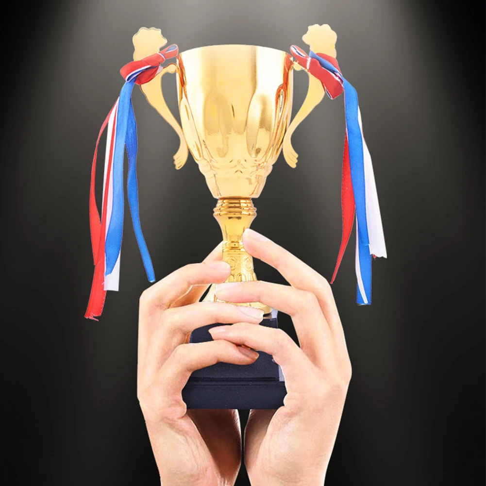 Trophy Cup Metal/Plastic Gold Trophy Cup 23cm Basketball Football Sports Award For Party Ceremony