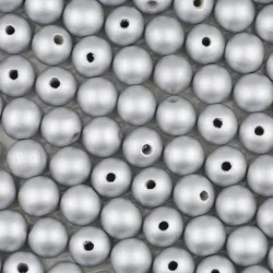 Vibrant 20mm Round Wooden Beads for Handmade Jewelry and DIY Crafts (Silvery)