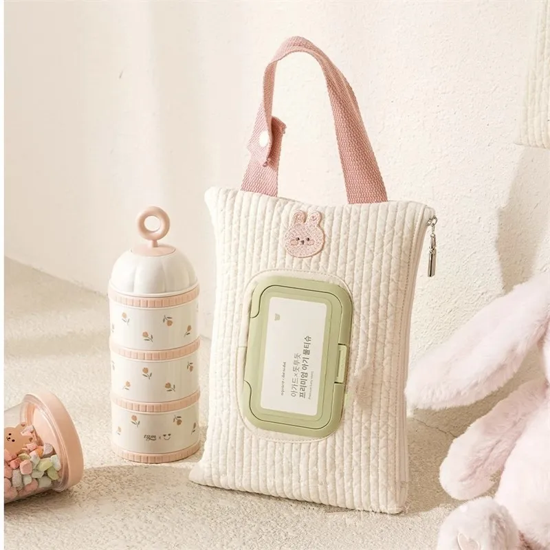 Portable Wet Wipes Case Pram Bag Extraction Flip Tissue Boxes Baby Stroller Accessories Towel Cover Newborn Hanging Bag For Cart 3