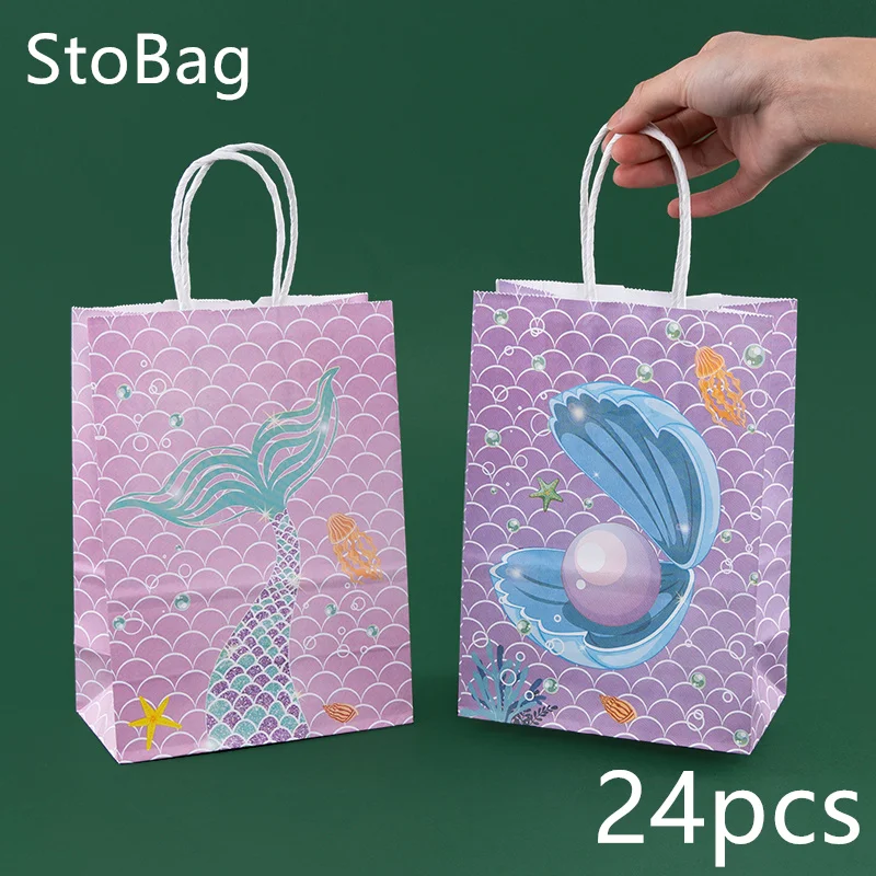 

Упаковочный пакет StoBag для подарков, Упаковка конфет, ювелирных изделий, закусок для дня рождения, Baby Shower, свадебные украшения, оптовая продажа, сумки-тоут