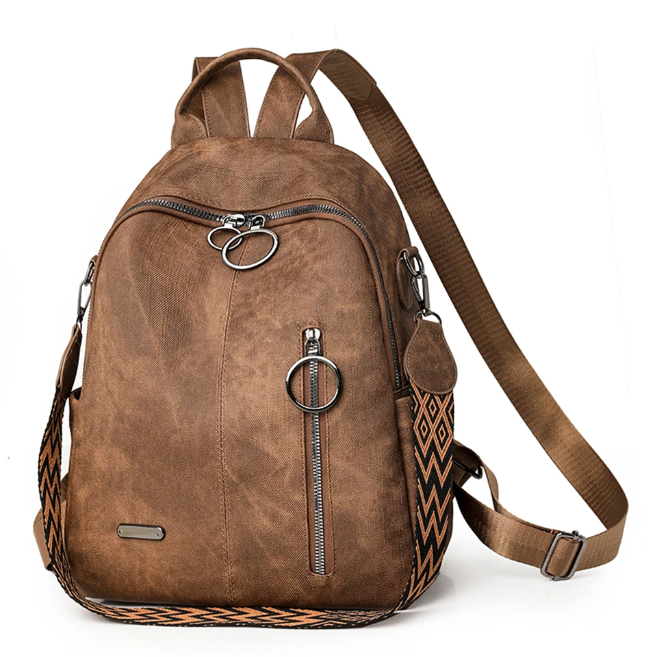 Fashion Daypack High Quality Pu Leather Backpack Women Bagpack Ladies Shoulder Bag Designer Large Capacity School Bag for Girls