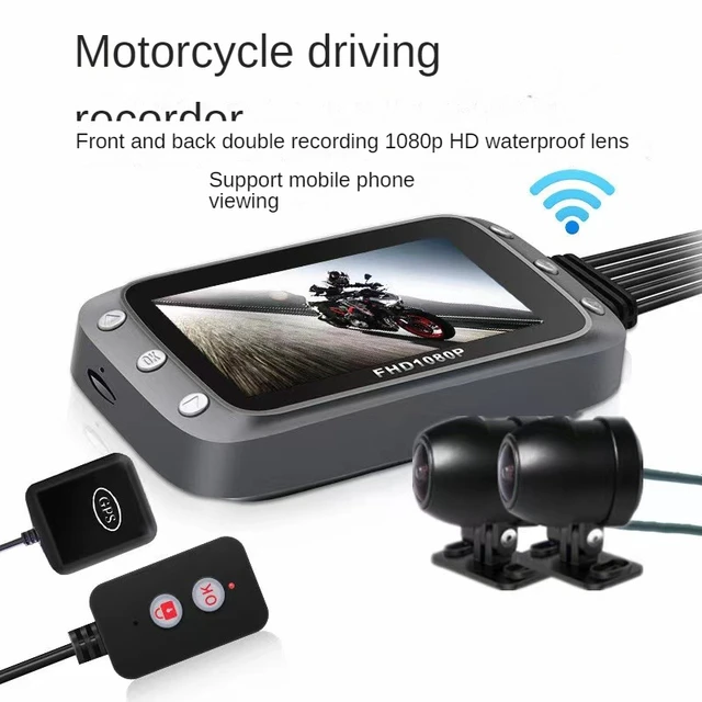 WiFi Motorcycle Dashcam Motorcycle DVR Dual HD 1080P Front Rear View  Waterproof GPS Logger Box Camera Video Recorder - AliExpress