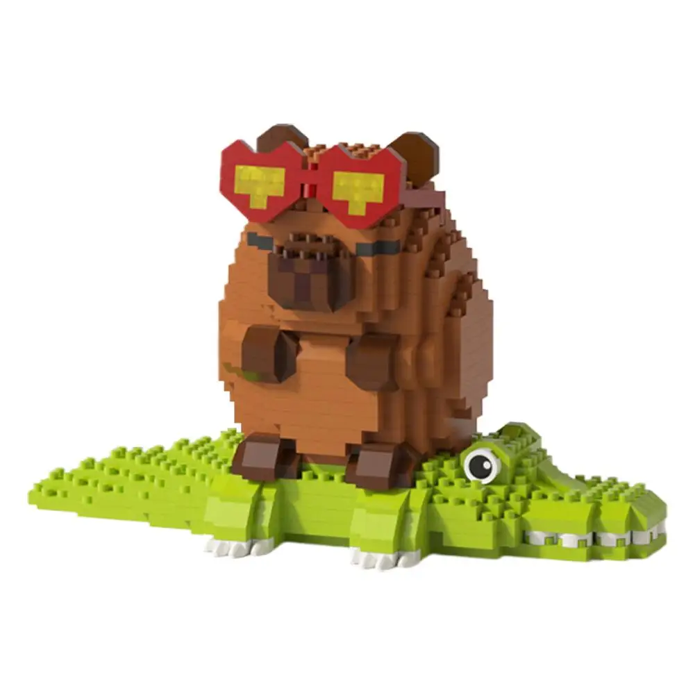 Schöne Cartoon Tiere Nanobricks Capybara Micro Diamant Block Bau Modell Bausteine Pädagogisches Spielzeug Für Kinder Geschenk – Detail 16