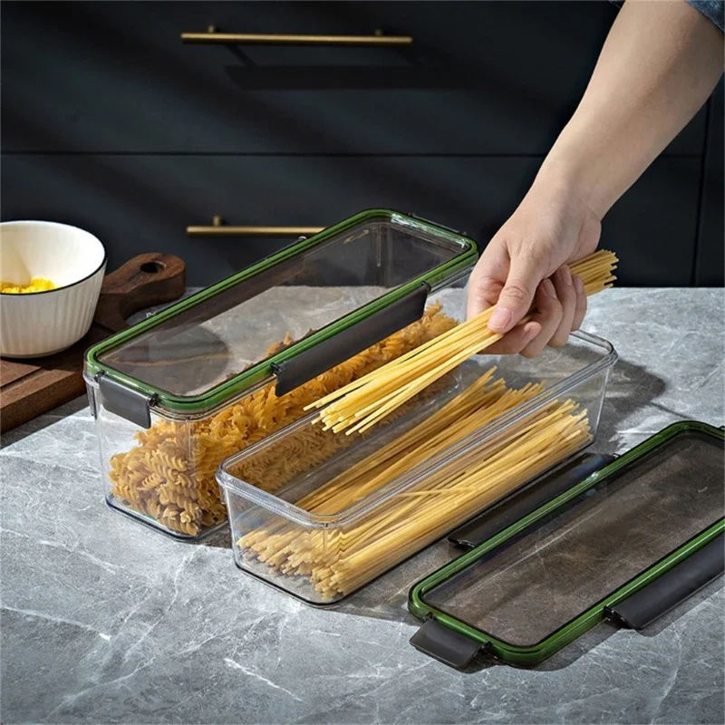 

Multi Purpose Food Holder Clear Spaghettis Pasta Storage Container Large Capacity Sealed Containers for Dry Items