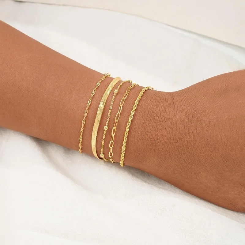 Elegant 14K Gold Plated Minimalist Bracelet