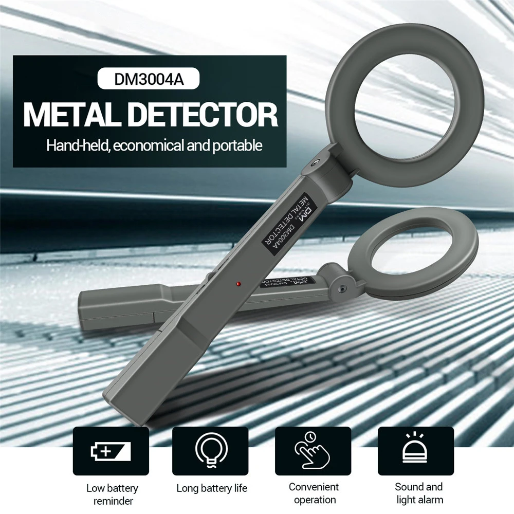цена Metal Detector DM3004A Handheld Alarm High Sensitivity Metal Scanner Security Checker Pinpointer Search Coil Metal Detect Tool
