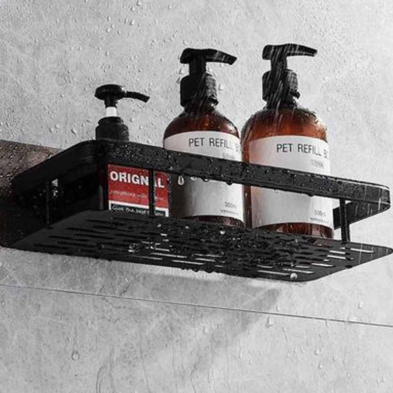 Stainless Steel Bathroom Shelf Without Drilling, No Punching Wall ...