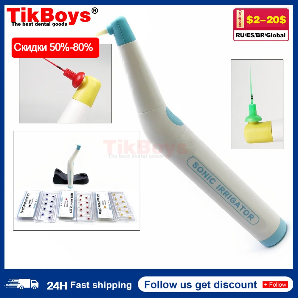 

Endo Cleaning Sonic Irrigator 60pcs Tips Dentistry Sonic Activator for Endo Root Canal Sonic Irrigator Dentistry Sonic Activator