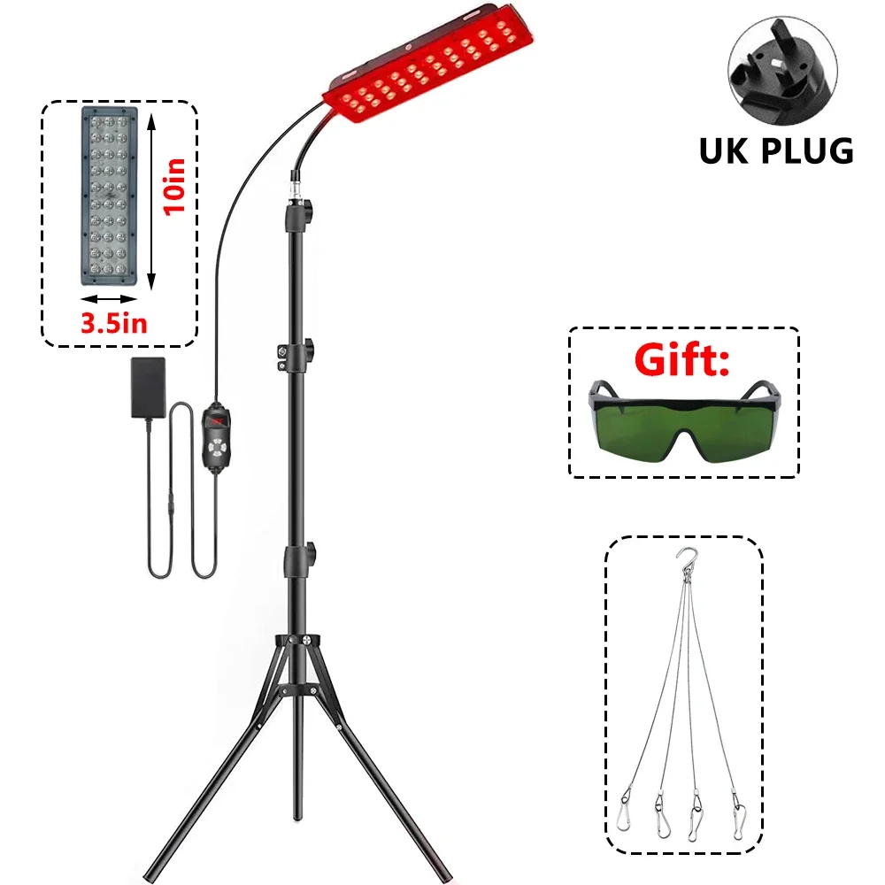 Світлодіодна терапія червоним світлом Терапія інфрачервоним світлом обличчя для полегшення болю всього тіла Фізіотерапія Догляд за шкірою Краса Здоров'я 660 нм 850 нм