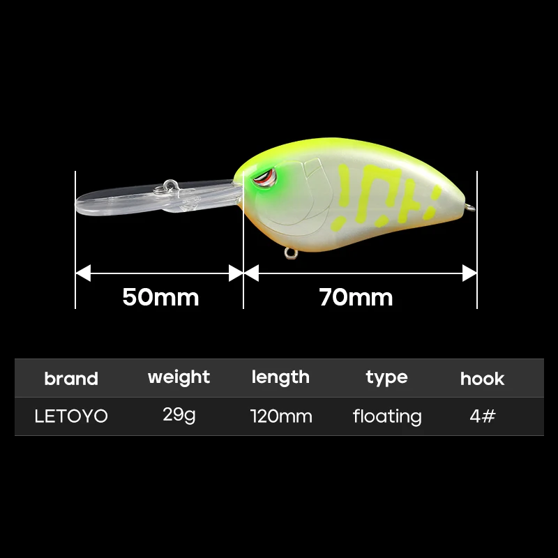 Deep Diver Crankbait Floating Wobbler Fishing Lure Topwater Big Bait Diving Trolling Wobbler Megabass Swimbait for Pike Bass - 2