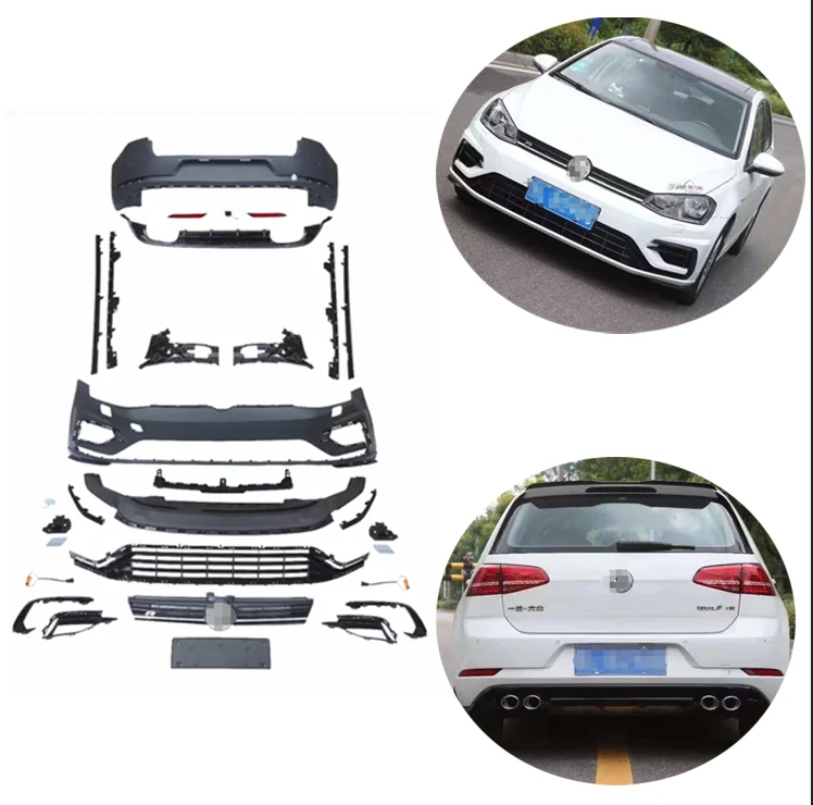 

7.5R Body Kit For VW Golf 7 Body Kit Front Bumper Side Skirt Rear Bumper for Classic Auto Parts