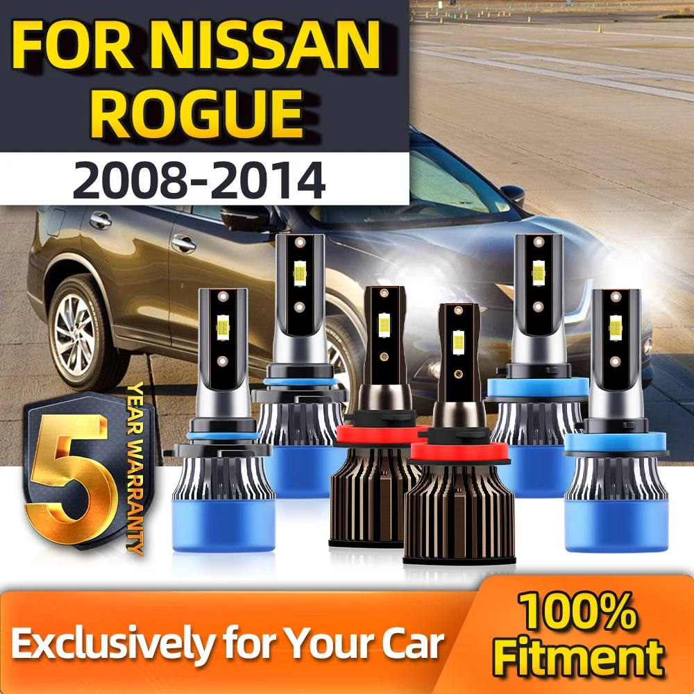 

TEENRAM LED For NISSAN ROGUE 9005 H11 H11 High/Low Beam Fog Lamp Plug-N-Play Bulbs 120W 20000LM 6000K 12V-24V 2008 2009-2014
