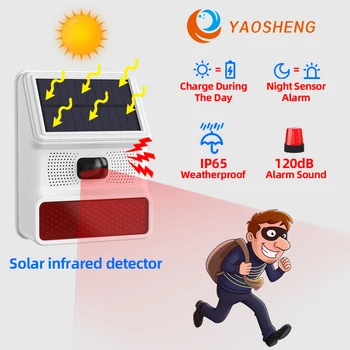 WiFi Solar Infrared Motion Alarm IP65 Waterproof Infrared Sensor App Controlled for Shed Caravan Garage Security Alarm System 1