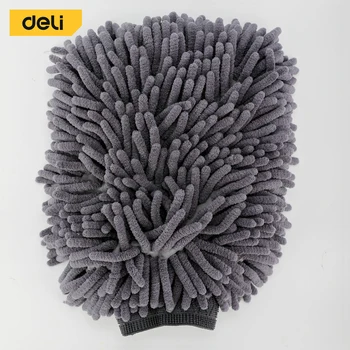 Deli Car Wash Double Faced Glove Microfiber Chenille Gloves Thick Car Cleaning Mitt Wax Detailing Brush Auto Care Brush Cleaning 1
