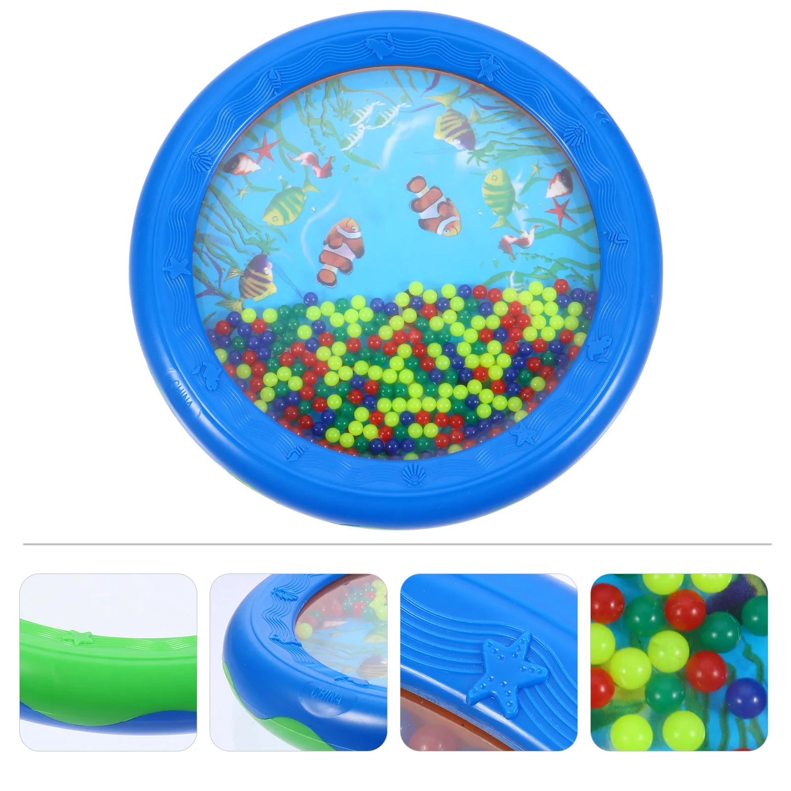 

Surf Drum Baby Toy Musical Instrument Kids Ocean Beads Pvc Educational Plaything