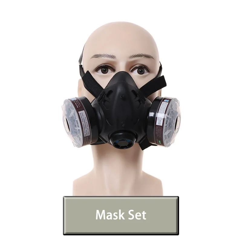 Face Gas Mask, Anti Dust Respirator Gas Mask For Welder Welding Filter Paint Spraying With Soft Plastic, Gas Mask Fit For Small Dusts, Mists, Chemicals