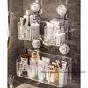 Multi-functional Bathroom Shelf with Suction Cup, No Drilling Needed Shower Caddy for Shampoo Conditioner Soap Razors 3
