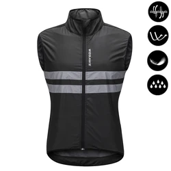 Men's Packable Windproof Reflective Cycling Windbreaker Jacket for Running, Biking, Hiking, and Riding (BL205-B Vest)