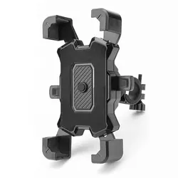 Universal 360° Rotatable Shockproof Bike and Motorcycle Phone Holder Stand (Black)