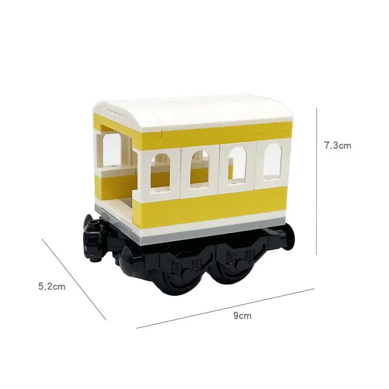 MOC Building Block Train with Connectable Rail Cars