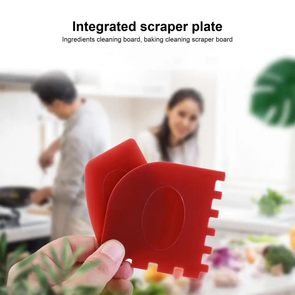 2 Pcs Pan Scraper Convenient Wear-resistant Comfortable Grip Non-slip Grill Pan Cleaning Scraper Set Home Kitchen Accessories