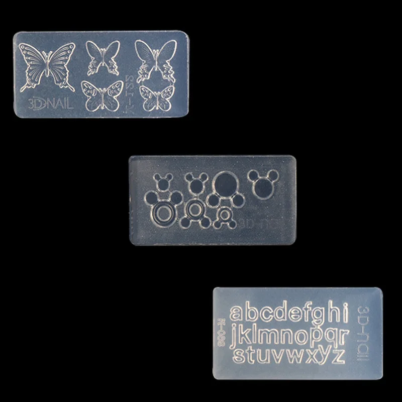Spring Flower Petals Silicone Nail Mold Lily Cherry Blossom Floral 3DDIY Design Manicure Template Carving Nail Art Stencil Tools 1