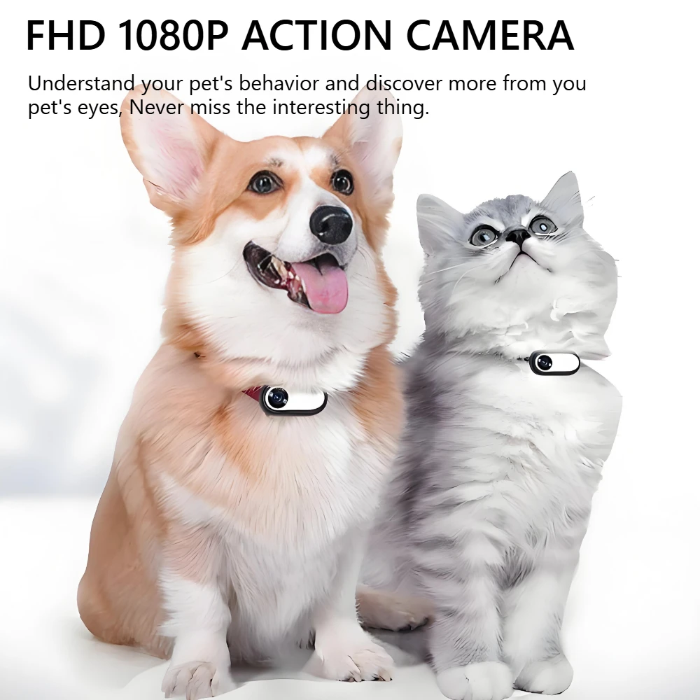 Outdoor Sports Camera HD Pet Wearable for Dogs Cats Magnetic Body Cam ...