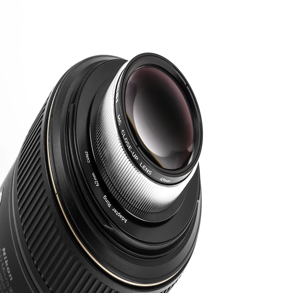 NiSi 49mm MC Close Up Lens 67mm 62mm Adapters Ring MC Close-up Camera Filter Lens 2