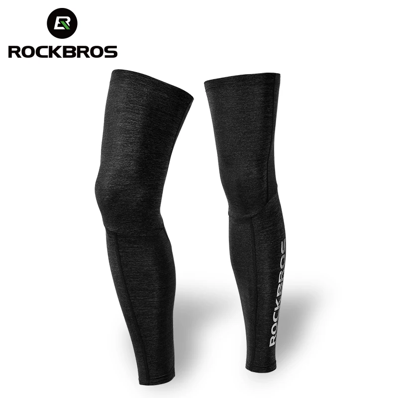 

2022 New ROCKBROS Ice Silk Lycra Cycling Legwarmers Anti-uv Sunscreen Gaiter Leg Sleeves Breathable High Elasticity Sports Men