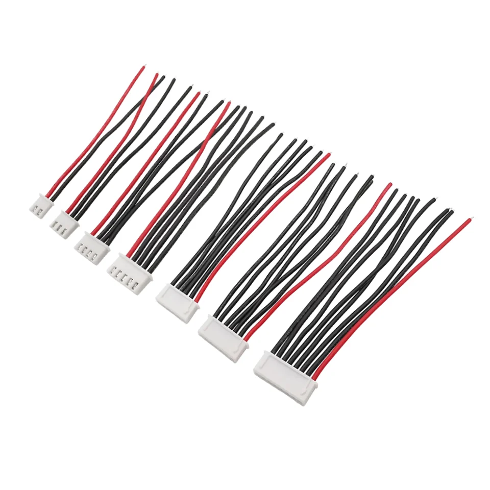 

5Pcs JST XH XH2.54 1s 2s 3s 4s 5s 6s 7s Battery Charger Plug Cable Connector 5cm 8cm 10cm 15cm 20cm 3239-22AWG Silicone Wire