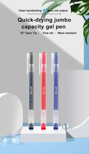 BAOKE PC5158 0.5mm Large Capacity Gel Ink Pen Office Pen 12pcs - AliExpress
