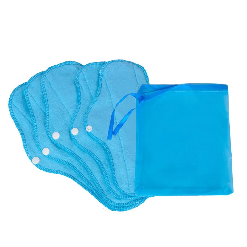 Reusable Sanitary Pads Set for Women Moderate Flow Leak Proof Cloth Napkin Highly Absorbent Menstrual Hygiene Panty Liner