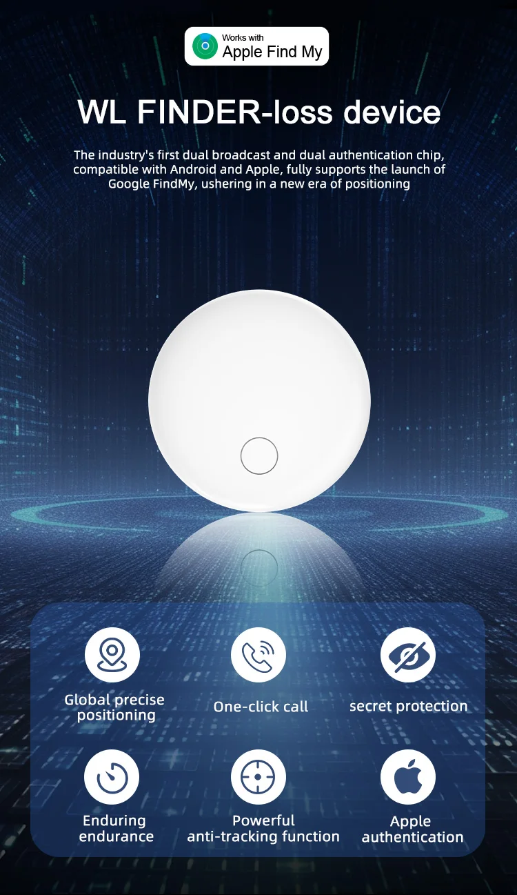 Timethinke GPS Tracker Tag Smart Air Tag work with Apple Find My Global Network Airtag Locator Itag Bag Car Pet Finder for IOS